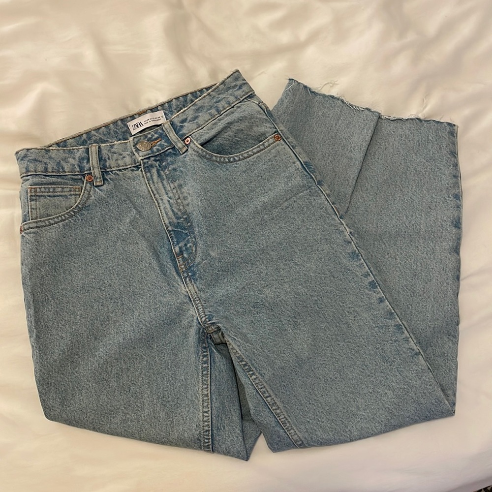 Zara high waisted mom jeans